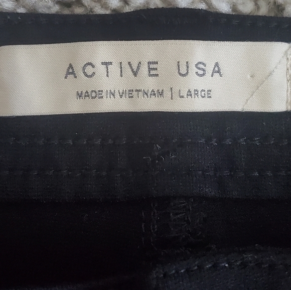 Active Usa Women's Black Dress   Pants Size Large Style # P9128 Very Stretchy - Picture 7 of 8